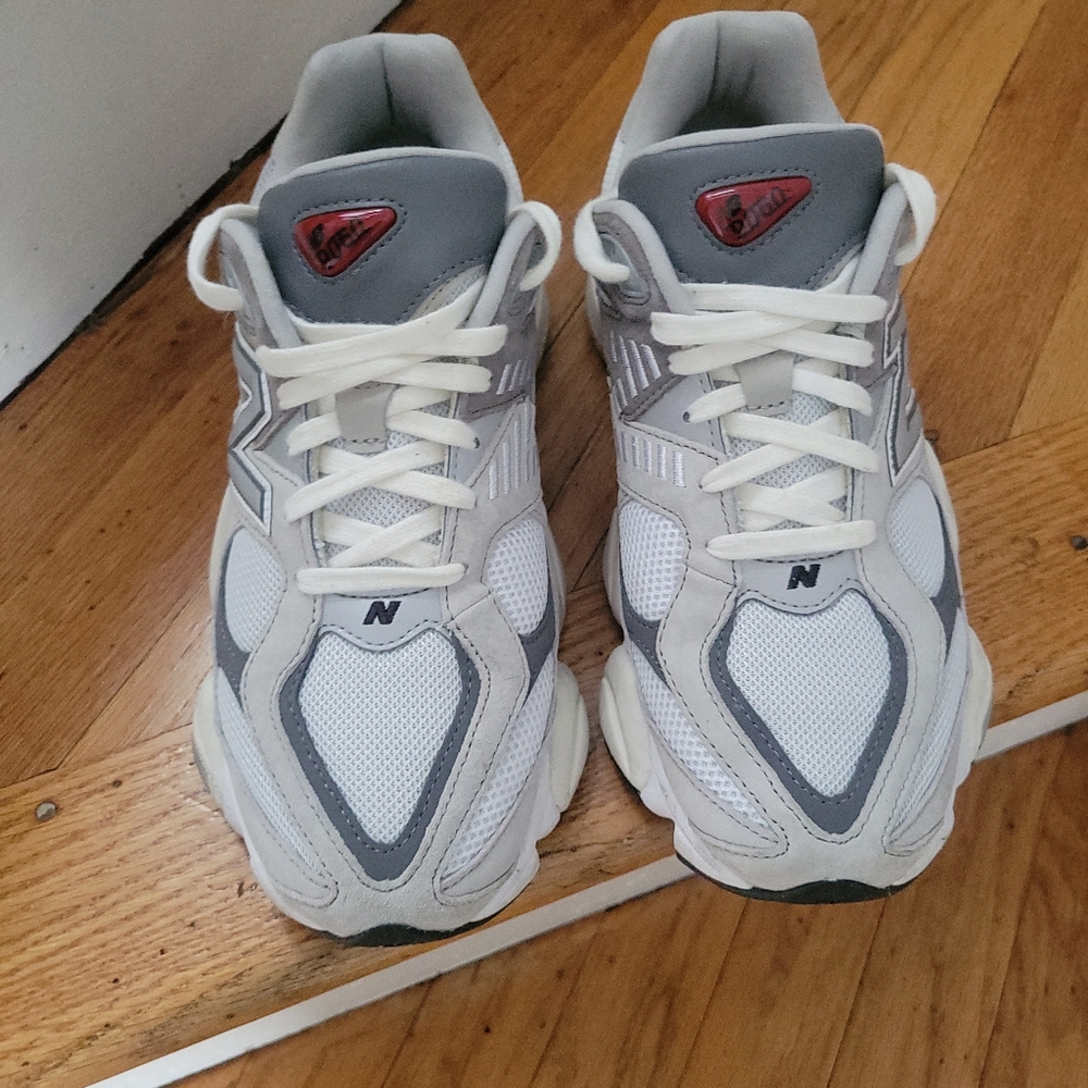 Men's White and Gray New Balance 9060 Sneakers